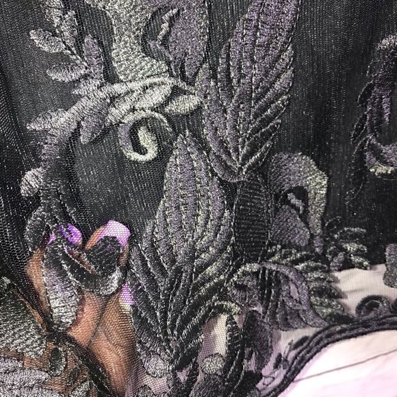 Fashion Nova Black Lace Overlay Mini Skirt-Large - Picture 7 of 11